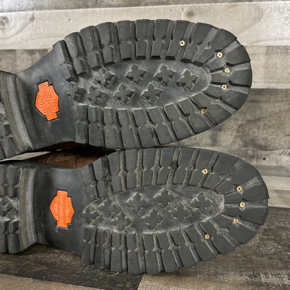 Harley Davidson Casper Leather 8 inch Motorcycle Biker Boots 94044 - Picture 11 of 12